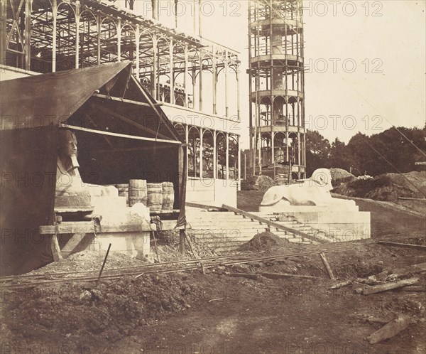 [Carving a Sphinx], 1854.