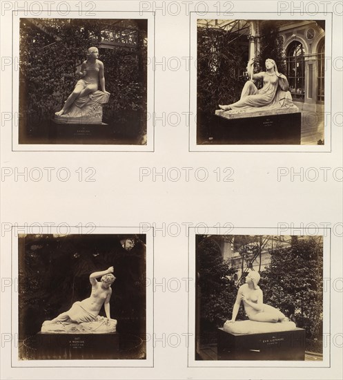 [Sculptures of Sabrina, an Allegorical Figure of Morning, a Nereide, and Eve Listening], ca. 1859.