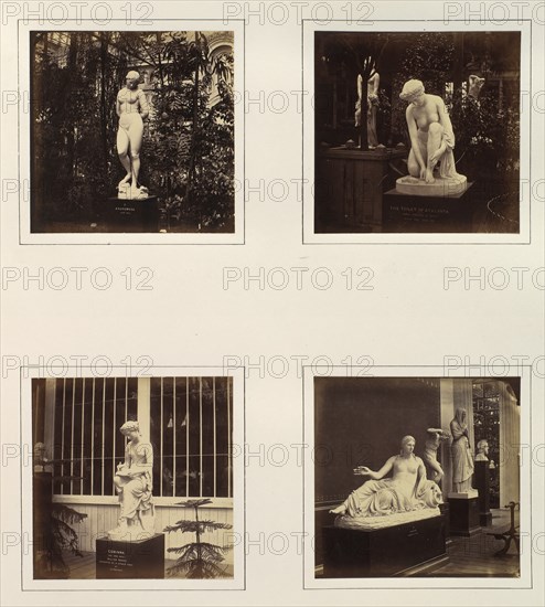 [Sculptures of Andromeda, the Toilet of Atalanta, Corinna, and a Naiad], ca. 1859.