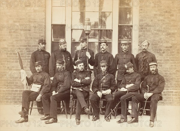 Officers at the School of Military Engineering, Chatham, 1850s.