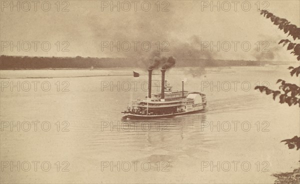 Steamer R.E. Lee Racing with Natches When Nearing St. Louis, ca. 1870.