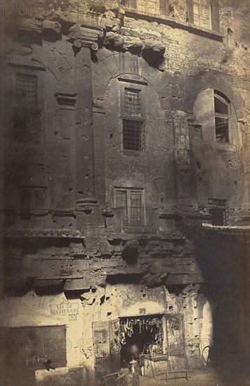 The Theater of Marcellus, from the Piazza Montanara, by 1858.