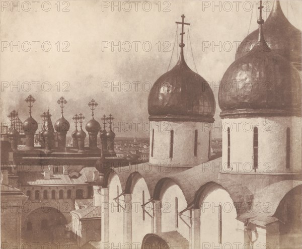 Moscow, Domes of Churches in the Kremlin, 1852.