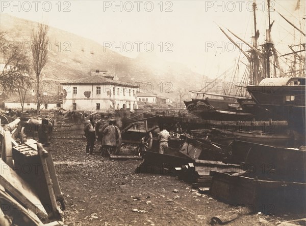 Landing Place, Ordnance Wharf, Balaklava, 1855.