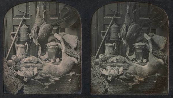 Still-life of Game with Rake and Onion Jar, 1854 or later.