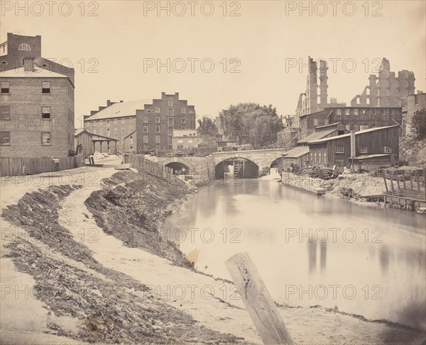 Civil War View, 1860s. (View Near the Haxall Mills, Richmond Virginia).