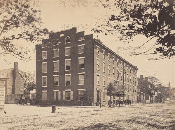 Civil War View, 1860s. (Buildings used for Barracks, Richmond Virginia).