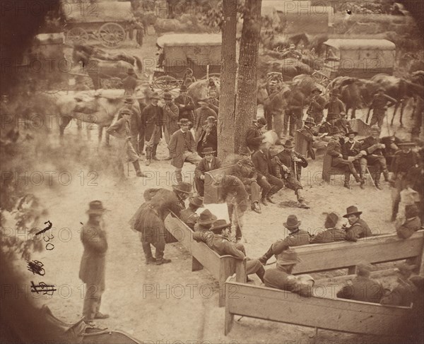 General Grant's Council of War, Massaponax Church, Virginia, May 21, 1864.