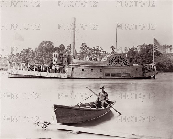 [U.S. Gunboat]. Brady album, p. 161, 1861-65. Formerly attributed to Mathew B. Brady.