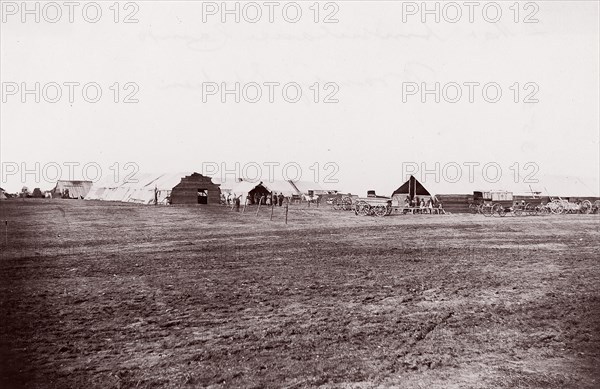 Quartermaster and Ambulance Camp, Brandy Station, Virginia, 1861-65. Formerly attributed to Mathew B. Brady.