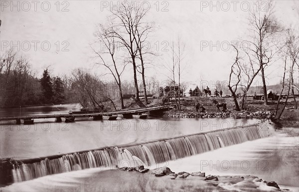 Bull Run. Pontoon Bridge near Blackburn's Ford, 1862. Formerly attributed to Mathew B. Brady.