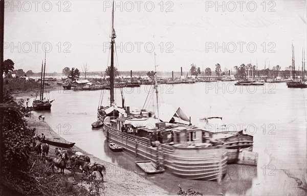 White House Landing, Pamunkey River, 1861-65. Formerly attributed to Mathew B. Brady.