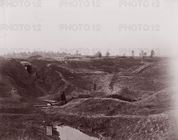 The Crater, Petersburg, 1864. Formerly attributed to Mathew B. Brady.