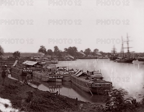 White House Landing, Pamunkey River, 1861-65. Formerly attributed to Mathew B. Brady.