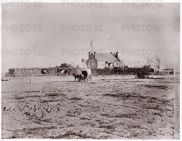 Yellow House, Warren Station, Virginia, 1861-65. Formerly attributed to Mathew B. Brady.