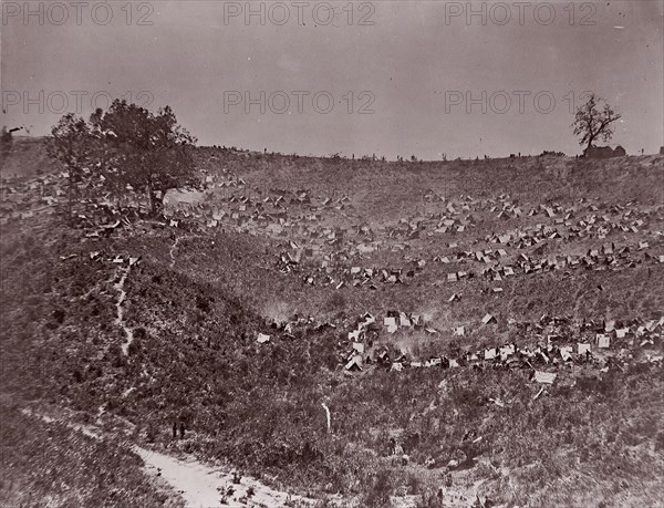 Confederate Prisoners at Belle Plain, May 12, 1863. Formerly attributed to Mathew B. Brady.