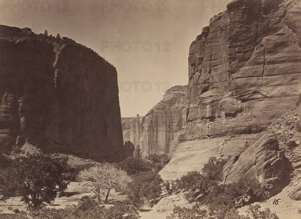 Head of Cañyon de Chelle, Looking Down, 1873.