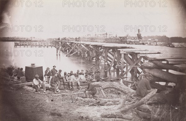 Bridge Across Pamunkey River, near White House, 1861-65. Formerly attributed to Mathew B. Brady.