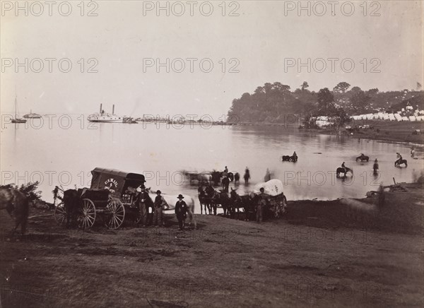 Belle Plain. Distant View of Landing, 1864. Formerly attributed to Mathew B. Brady.