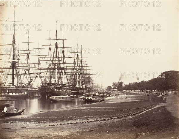 Shipping Lying in the Hoogly River, Calcutta, 1858-61.