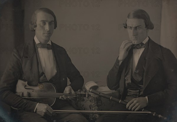 Violinist and Flute Player, ca. 1847.