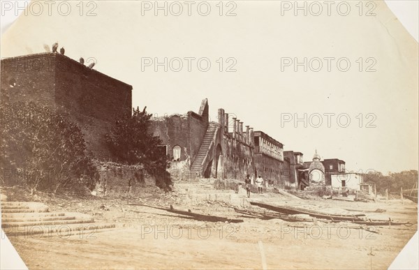 Burning Ghat, Chandanagore-a French Settlement on the Hoogly, 1858-61.