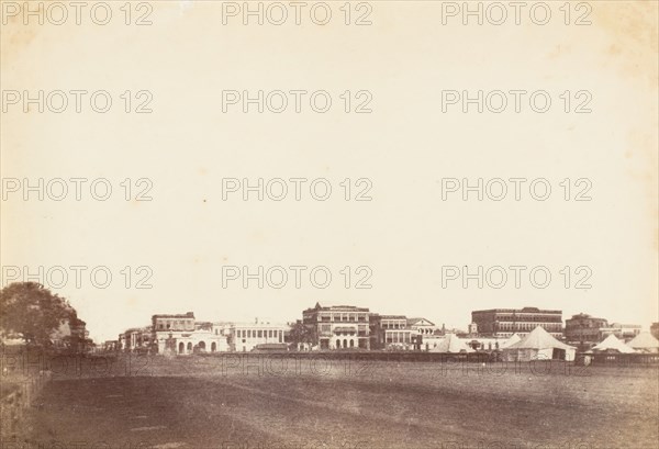 A View in Calcutta Including the Buildings of Payne and Co., the Mountain Hotel, and Scott and Co., 1850s.