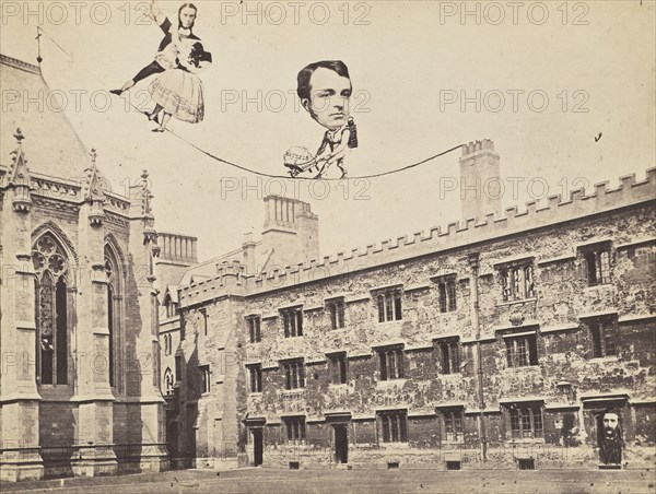 Montage of Ecclesiastical Figures Posed in Political Satire, 1860s. [Rev. Tozer, Rev. Colby, Knapp].