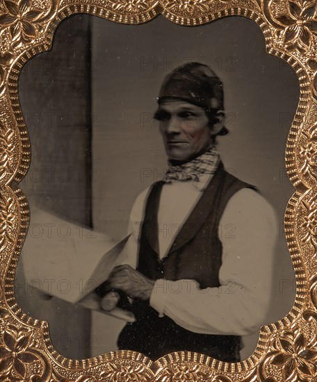 Plasterer with Hawk and Trowel, 1860s-70s.