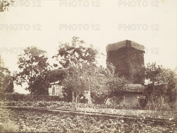 Vegetable Garden and Ivy Covered Tower, 1850s.