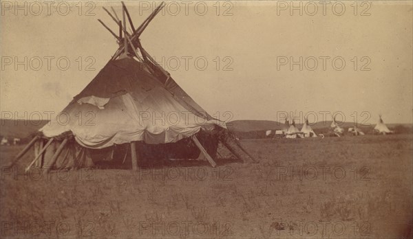 Teepee in Native American Camp, 1880s-90s.