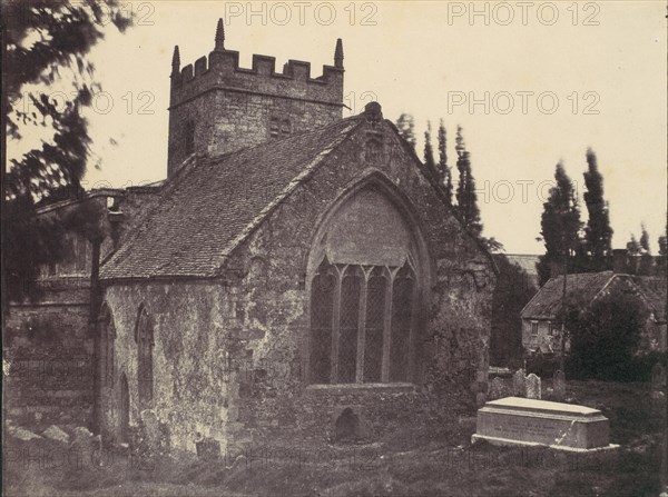 St. Cyriac Church at Lacock Abbey, 1850s.