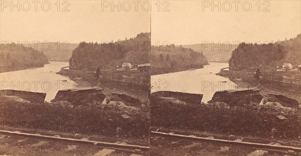Group of 5 Stereograph Views of Canals, 1860s-80s.
