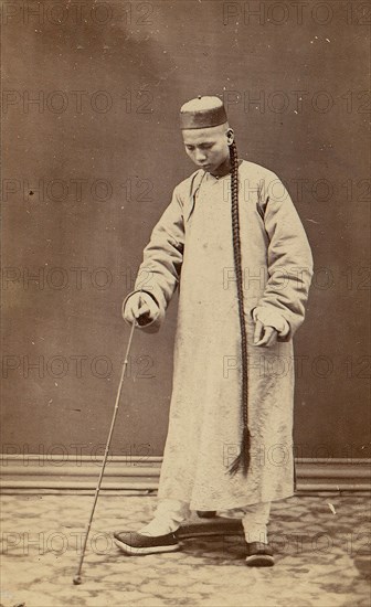 Man with Long Braid, 1870s.