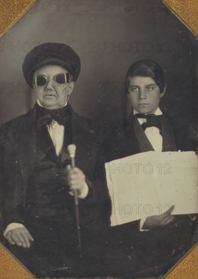 Blind Man and His Reader, ca. 1850.