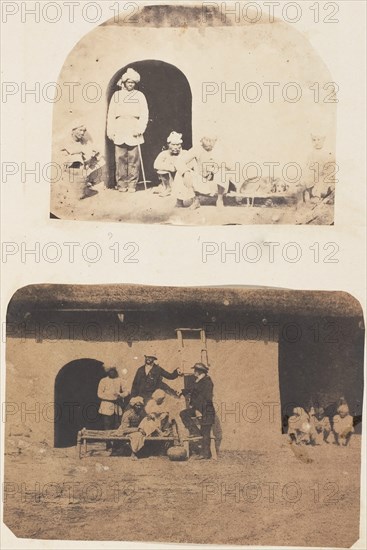 Servants and Dog, 1850s.