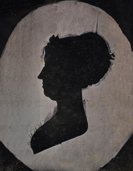 Paper Silhouette Portrait of a Woman, 1840s-50s.