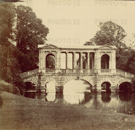 Wilton House with Palladian Bridge by Morris, 1850s.