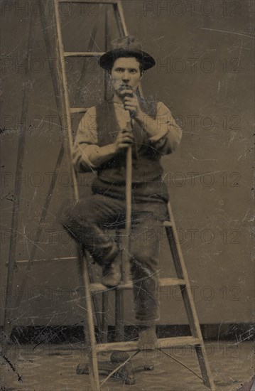 Man on a Ladder, 1860s-80s.