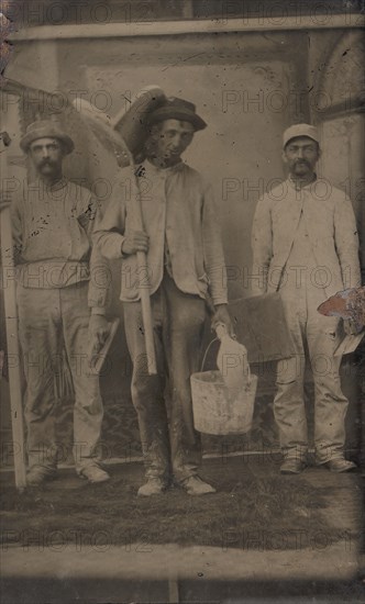 Three Plasterers, 1870s-80s.