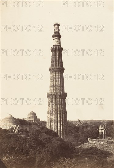 The Qutub Minar, Delhi, 1858-61.