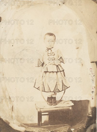 [Child Posed with Hoop], 1856.