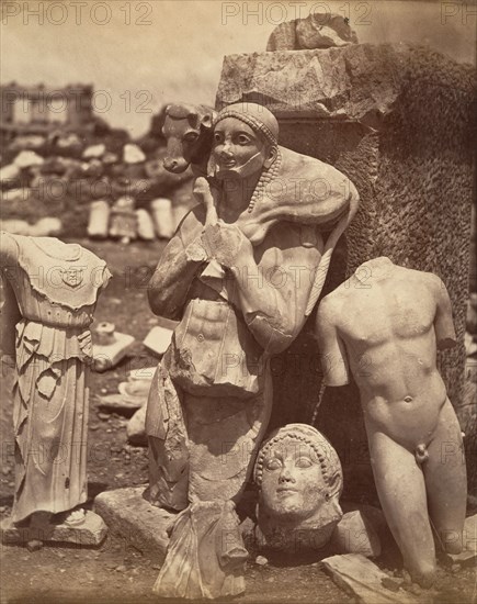 The Calf-Bearer and the Kritios Boy Shortly After Exhumation on the Acropolis; Danseuse du Temple de Bacchus, ca. 1865.