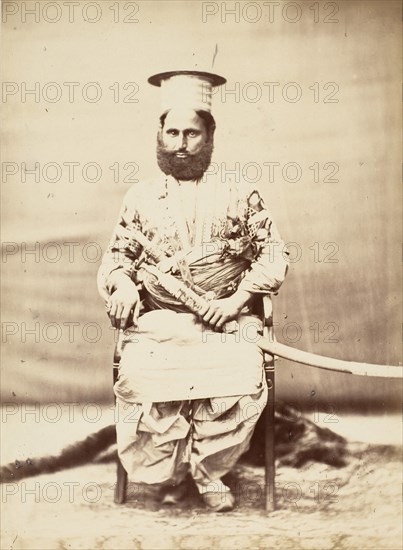 Eastern Man with Beard and Sabre, 1860s.