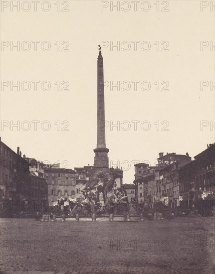Piazza Navona, Rome, 1850s.