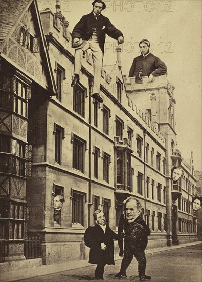 Montage of Ecclesiastical Figures Posed in Political Satire, 1860s. [Ward, Morcom, Murray, Rev. W. Ince, Rev. G. T. Lightfoot].