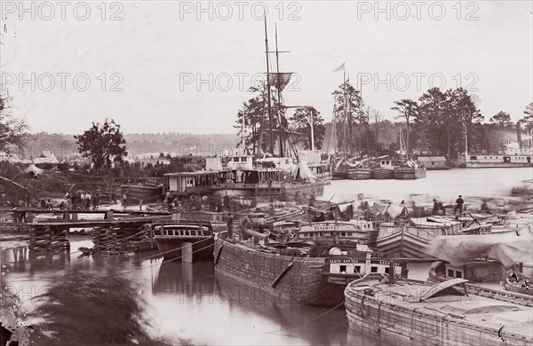 Winter Quarters, Fort Brady, ca. 1865. Formerly attributed to William Frank Browne.