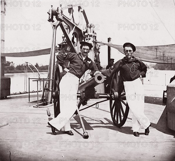 Officers of U.S.S. Hunchback, 1861-65. Formerly attributed to Mathew B. Brady.