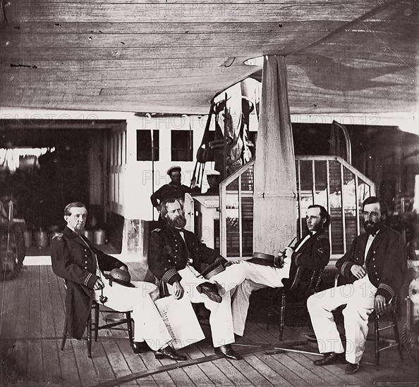 Officers of U.S.S. Hunchback, 1861-65. Formerly attributed to Mathew B. Brady.