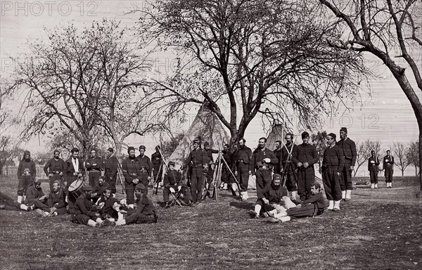 164th New York Infantry, ca. 1861. Formerly attributed to Mathew B. Brady.